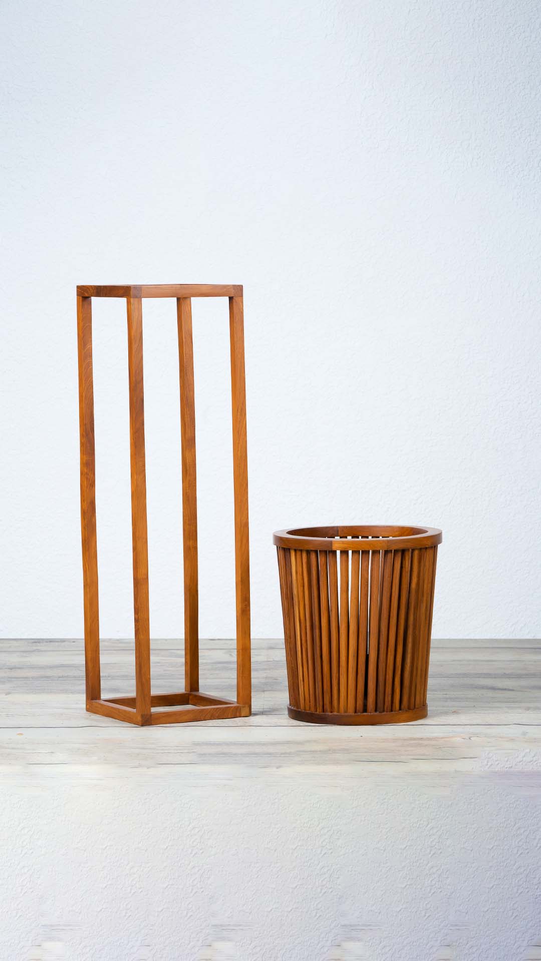 Premium Solid Teak Wood Plant Stand