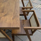 Premium Solid Teak Wood Dining Table Set with 1 Bench & 2 Cane Armchairs